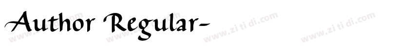 Author Regular字体转换 Author Regular字体转换